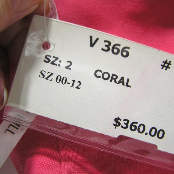 SHERRI HILL 2 Piece DRESS CORAL Size 2 - Picture 5 of 16